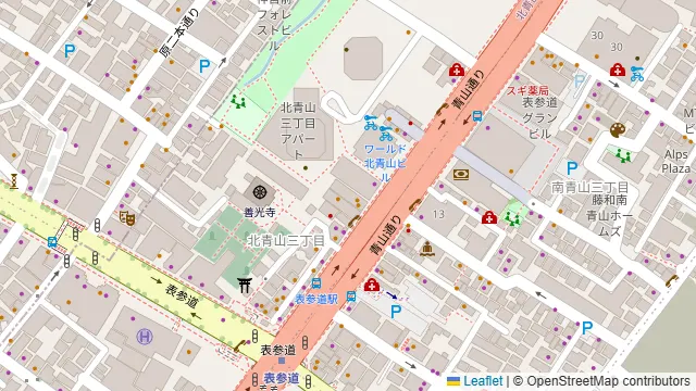 グレイドパーク表参道の周辺地図
