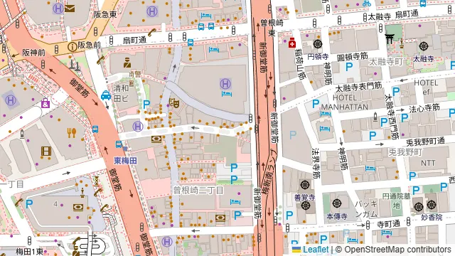 イタリアン クラシコ 梅田お初天神店の周辺地図