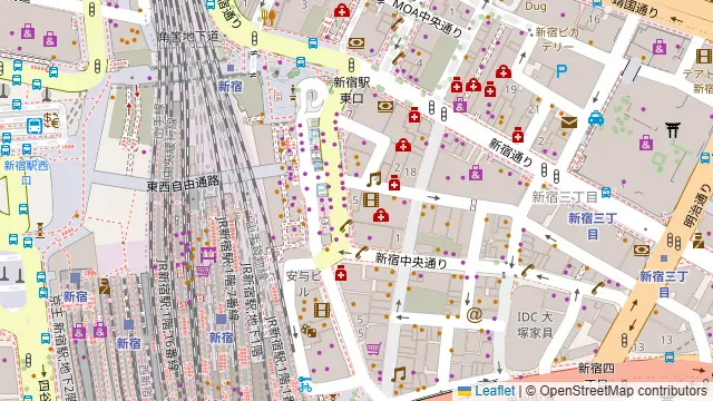 新宿フォレストスペースの周辺地図