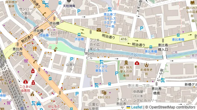 Ebisu 言の葉の周辺地図