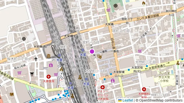 貸切パーティー&Wedding二次会会場 DPS 大宮の周辺地図