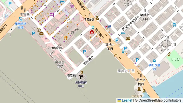 アースキッチン築地の周辺地図