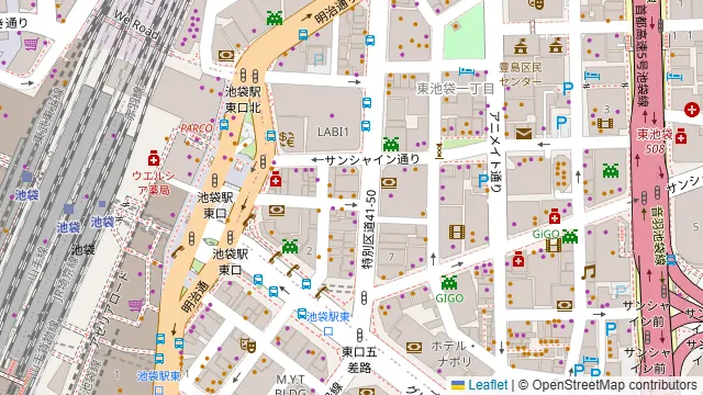 ランドーズ 池袋東口駅前店の周辺地図