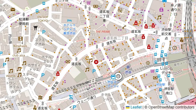 渋谷ピカリエリゾート本店の周辺地図