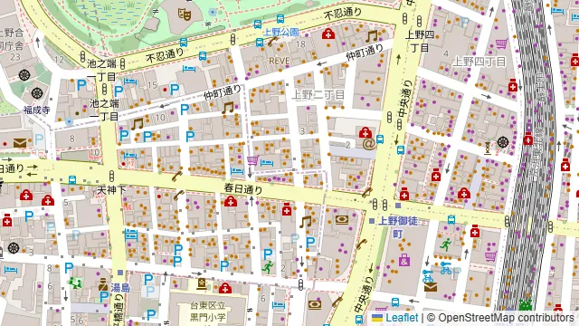 シュラスコ肉酒場 ミートハウス 上野駅店の周辺地図
