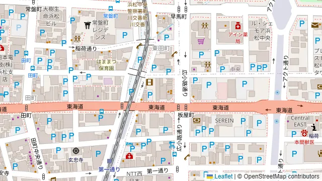貸切パーティ シャンクレール浜松の周辺地図