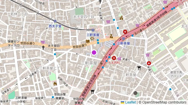 ブッチャーズ 八百八 三軒茶屋店の周辺地図