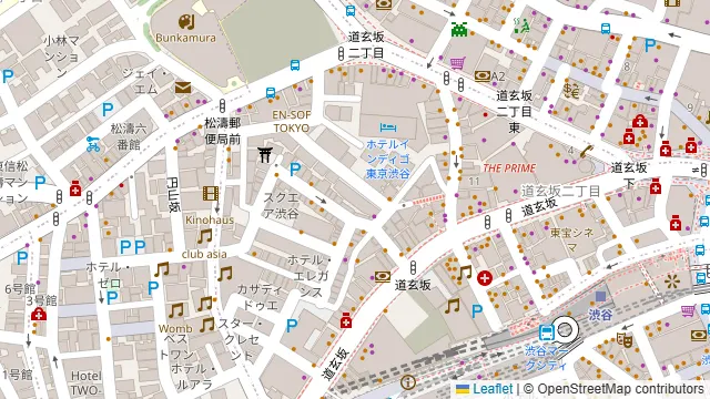 BricksParlor渋谷道玄坂の周辺地図