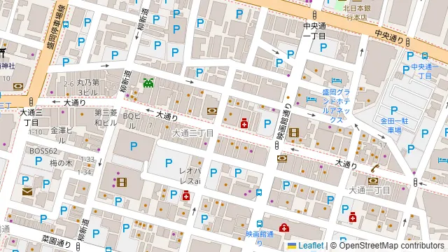 ラグジュアリー個室・肉プレート・ビストロ Gaya 盛岡大通り店の周辺地図