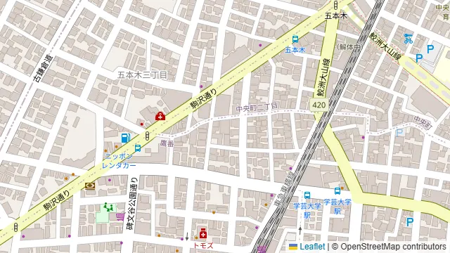 レンタルサロンKalon 学芸大学店の周辺地図
