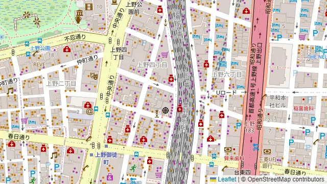 ビアガーデン&シュラスコ食べ放題 ビアバックス上野店の周辺地図