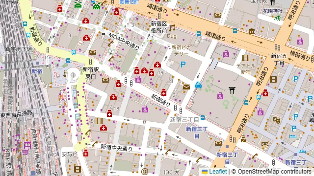 個室ダイニング ウメ子の家 新宿東口店の周辺地図