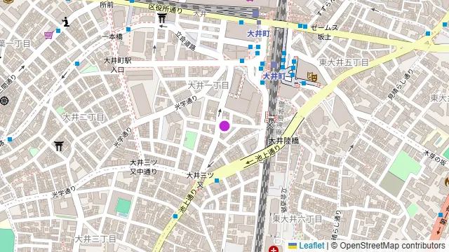 夜のべジストロ 大井町の周辺地図