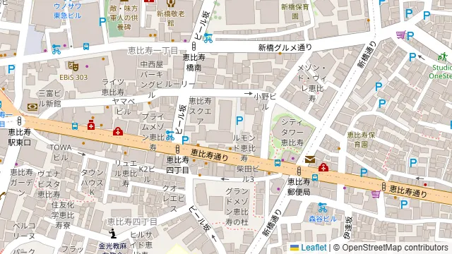 恵比寿 Elegante Vitaの周辺地図