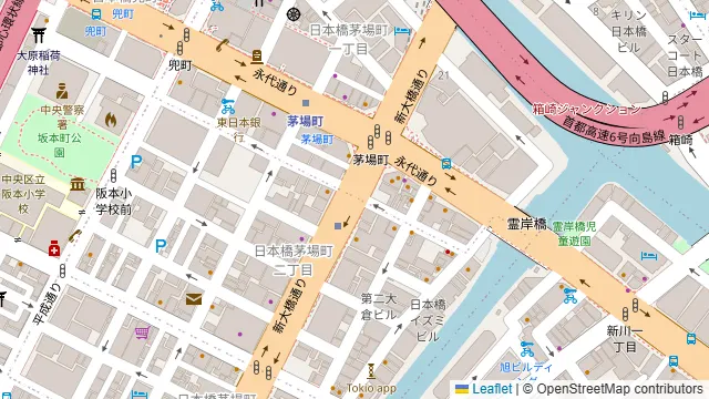 貸し会議室みらい〜八丁堀〜の周辺地図