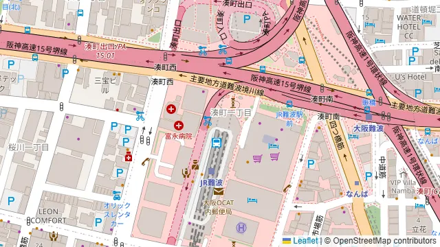 ビアレストラン オーシー なんばOCAT店の周辺地図