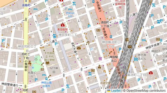 たまりば神田の周辺地図