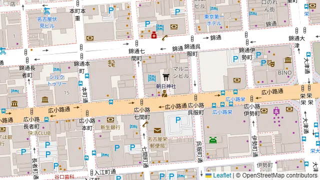 個室×肉ビストロ ONE on ONE 栄店の周辺地図
