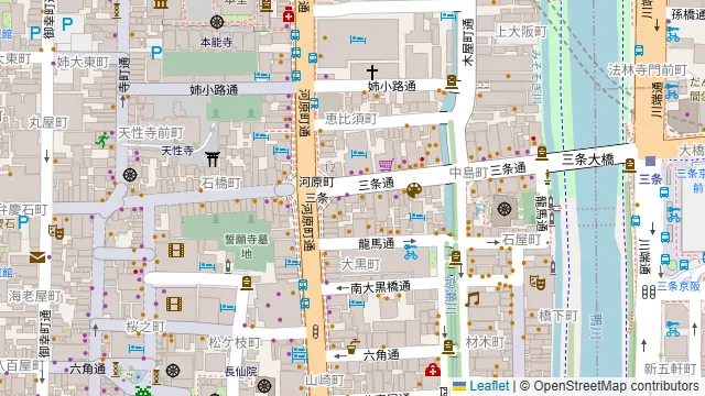 三条河原町パーティースペースあそVivaの周辺地図