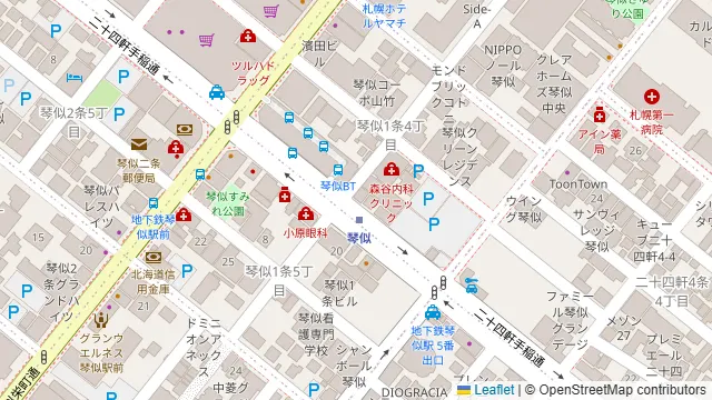 レンタルスタジオJACKASS琴似店の周辺地図
