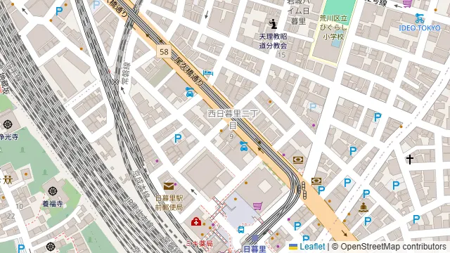 日暮里MH Kitchen Studioの周辺地図