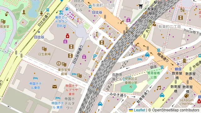 フィエスタ新橋の周辺地図