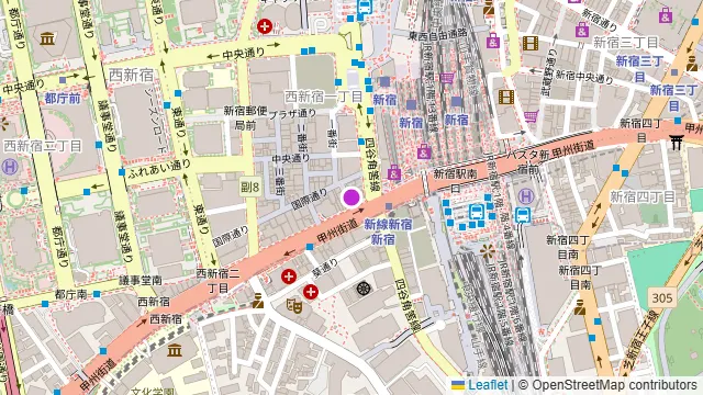 一兆新宿本店の周辺地図