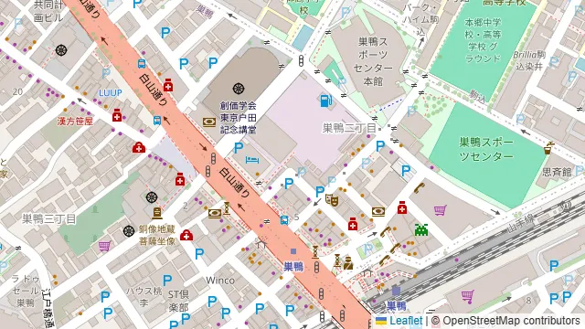 ホルモン二郎の周辺地図