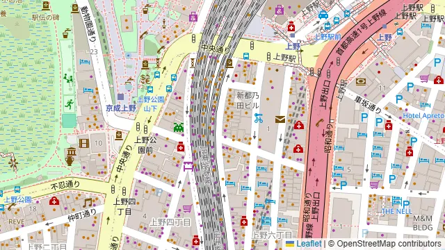 鳥道酒場 上野支店の周辺地図