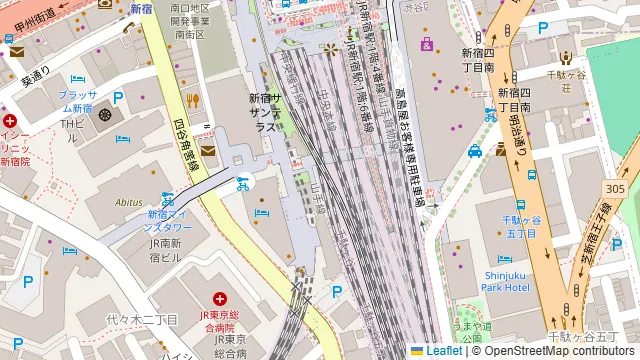 プティデリリウム タップ カフェ 新宿サザンテラス店の周辺地図