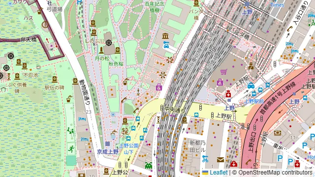まるごと北海道 花の舞 UENO3153店の周辺地図