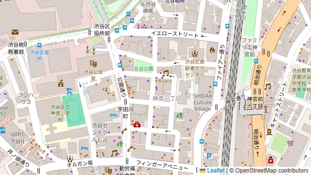 コワーキングサロンSLOTH 渋谷神南の周辺地図