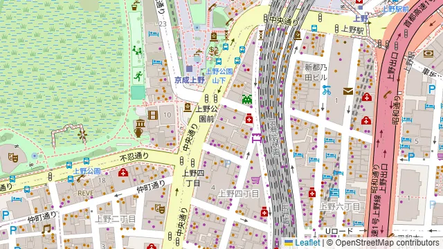 NEO酒場 てふてふ 上野店の周辺地図