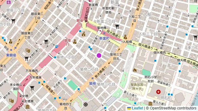 ギャラリー&スタジオnolla 銀座・築地の周辺地図