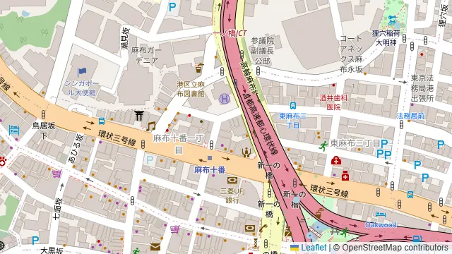アジアン キュイジーヌ エー・オー・シー 麻布十番の周辺地図