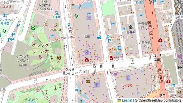 世界のビール博物館 グランフロント大阪店の周辺地図