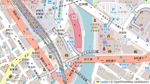 TGIフライデーズ みなとみらい21 クロスゲート店の周辺地図