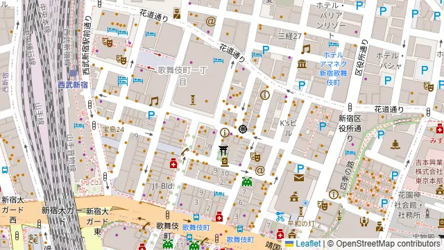 ワットフォード 新宿店の周辺地図