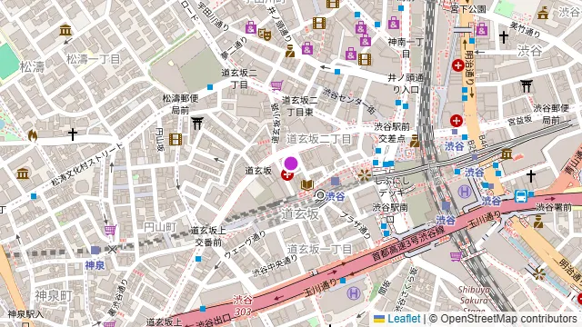 渋谷ピカリエリゾート本店の周辺地図