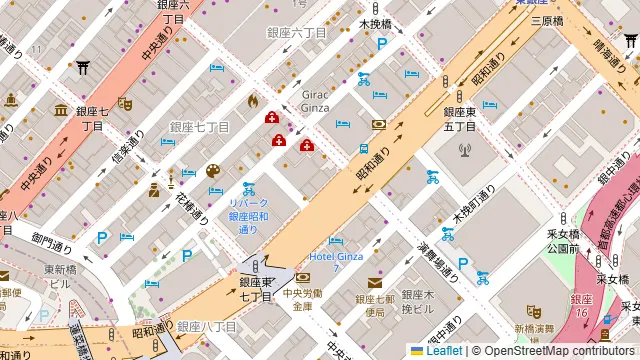 銀座アントレサロンの周辺地図
