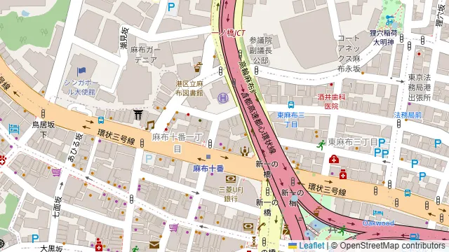 アジアン キュイジーヌ エー・オー・シー 麻布十番の周辺地図