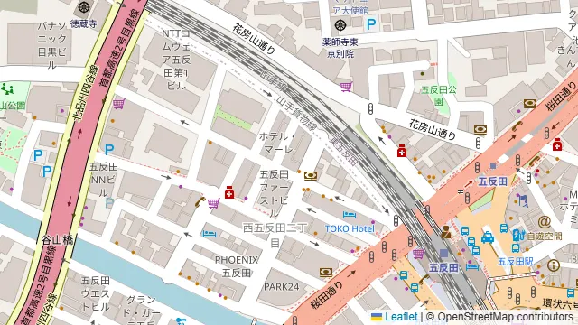 サロネット五反田の周辺地図