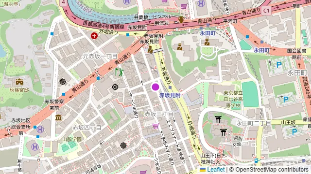 完全個室居酒屋 赤坂 京小町の周辺地図