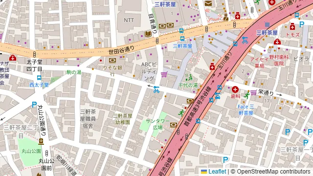 Salon de Sangenjayaの周辺地図