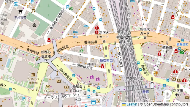 BAGUS Shinjuku Nishiguchiの周辺地図