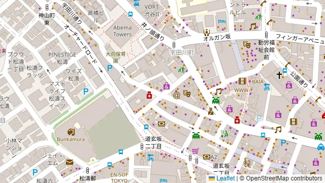 HIDEOUT（ハイドアウト）渋谷の周辺地図