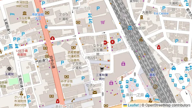 けむり 浦和店の周辺地図