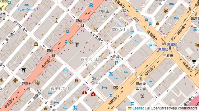 Ginza Bar L'auroraの周辺地図