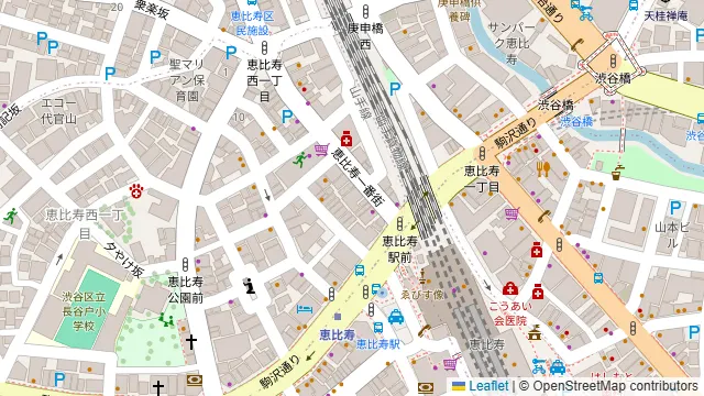 ROOF TOP YEBISU TERRACEの周辺地図