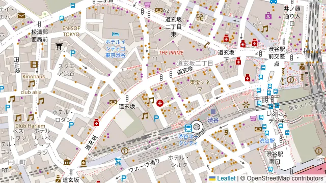 渋谷ピカリエリゾート本店の周辺地図